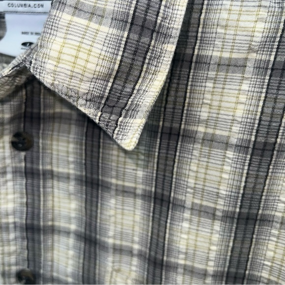 Columbia Button Up Adult Large Mens Multicolor Short Sleeve 100% Cotton Shirt - Picture 10 of 15